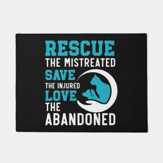 Animal Rescue Animal Rights Animal Adoption Doormat
