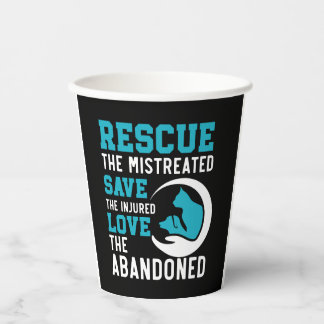 Animal Rescue Animal Rights Animal Adoption Paper Cups