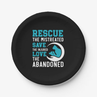 Animal Rescue Animal Rights Animal Adoption Paper Plate