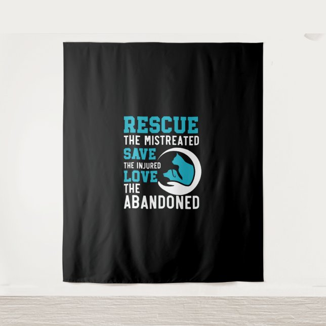 Animal Rescue Animal Rights Animal Adoption Tapestry (Front)