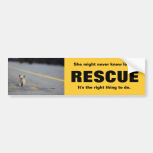 ANIMAL RESCUE BUMPERSTICKER BUMPER STICKER