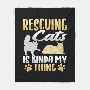 Animal Rescue Cat Rescue Cat Rescuer Fleece Blanket