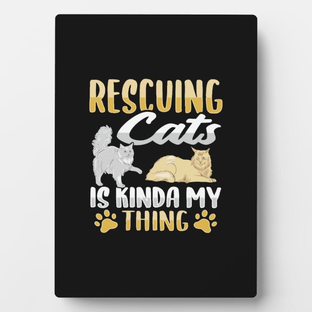 Animal Rescue Cat Rescue Cat Rescuer Plaque (Front)
