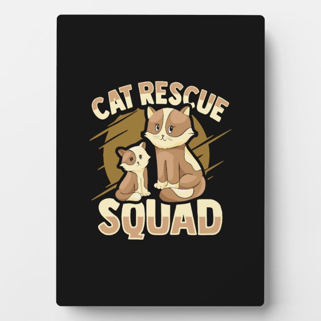 Animal Rescue Cat Rescue Design for a Cat Rescuer Plaque (Front)