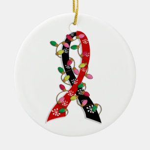 Animal Rescue Christmas Lights Ribbon Ceramic Tree Decoration