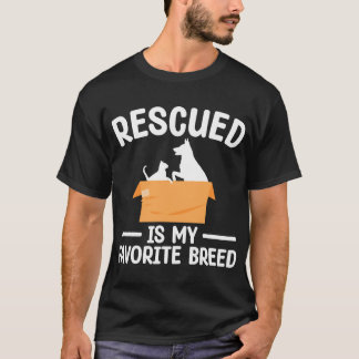 Animal Rescue For Men Women Dog Cat Pet Rescuer T-Shirt