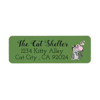 Animal Rescue Green Return Address Labels