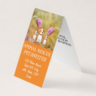 Animal Rescue Pet Shelter Organisation Simple Chic Business Card