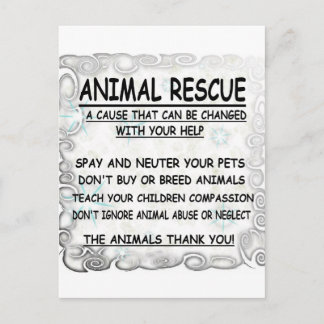 Animal  Rescue Postcard