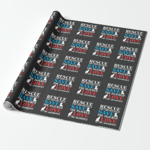 Animal Rescue Save Cat Dog Vet Tech Veterinarian Wrapping Paper