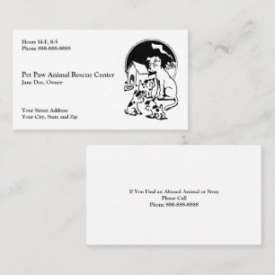 Animal Rescue Shelter Business Card