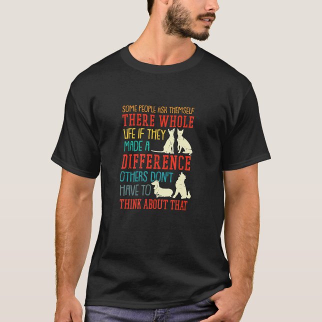 Animal Rescue Shelter Hero Rescue Dogs And Cats T-Shirt (Front)