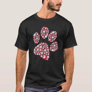 Animal Rescue Shirt Dog Paw Print Heart For Valent