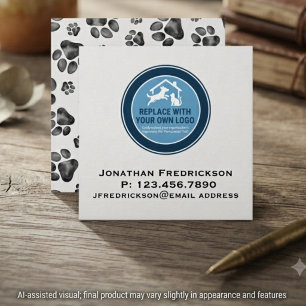 Animal Rescue Society Add Your Own Logo Square Business Card