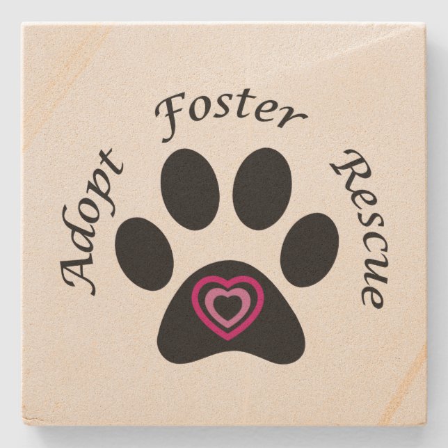 Animal Rescue Stone Coaster (Front)