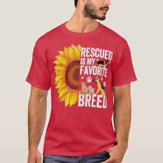 Animal Rescue Sunflower Rescued Is My Favourite Br T-Shirt