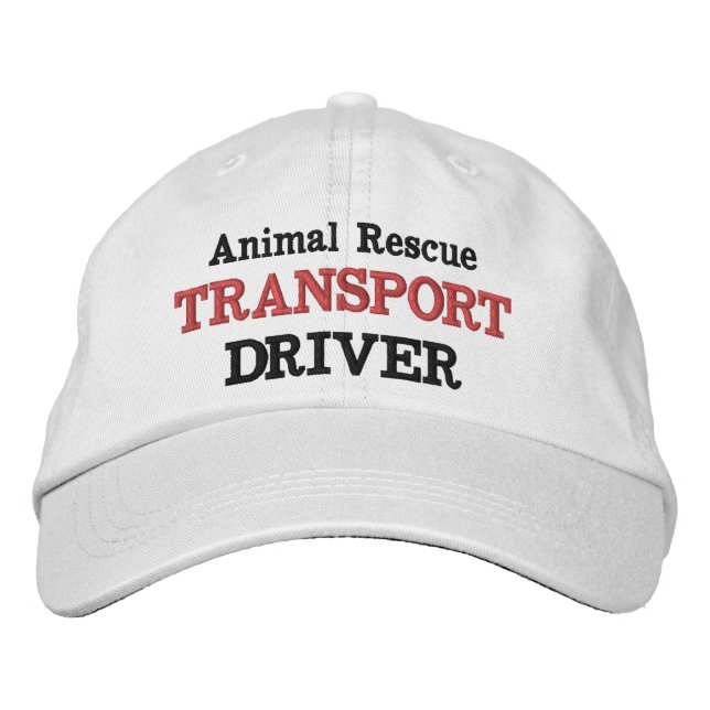 Animal Rescue Transport Driver hat embroidered cap (Front)