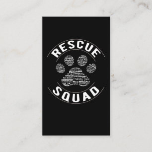 Animal Rescue Vet Tech Paw Veterinary Technician Business Card