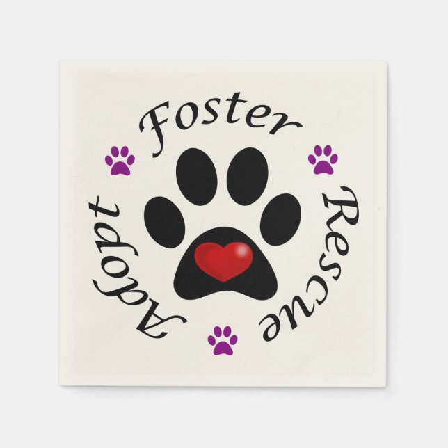 Animal Resuce Paper Napkins (Front)