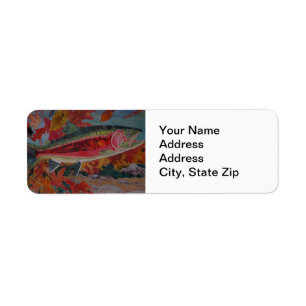 Animal Return Address Label rainbow trout.