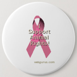 Animal rights 6 cm round badge