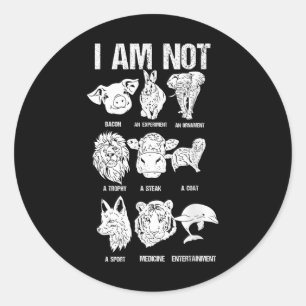 Animal Rights Animal Protection Go Vegan  Classic Round Sticker