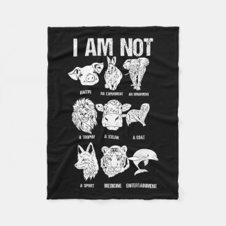 Animal Rights Animal Protection Go Vegan Fleece Blanket