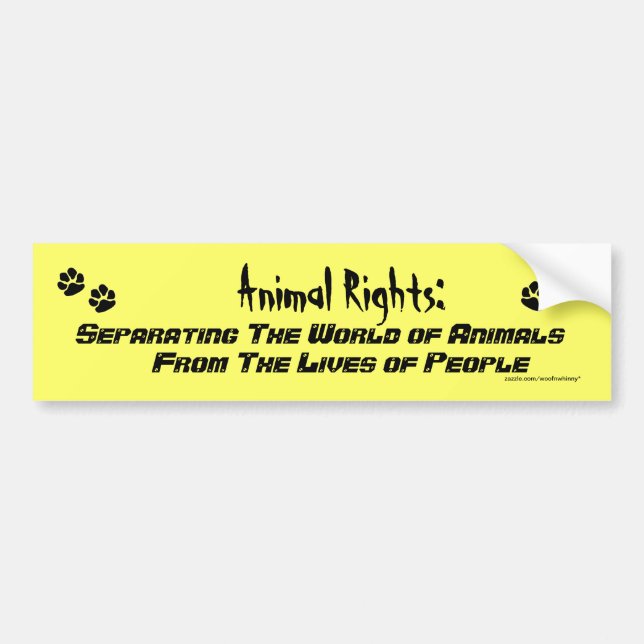 Animal Rights Definition Bumper Sticker (Front)