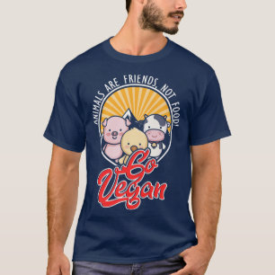 Animal Rights Friends Food Meatless Vegan Vegetari T-Shirt