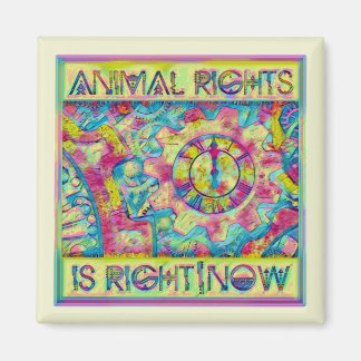 Animal Rights is Right|Now Pastel Steampunk Magnet