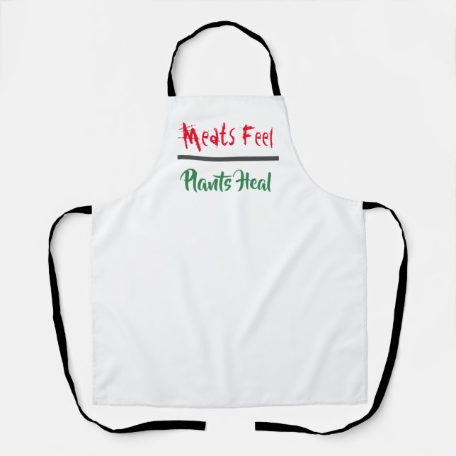 Animal Rights "Meats Feel Plants Heal" Apron (Front)