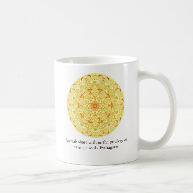 Animal Rights quote by Pythagoras mug (Right)