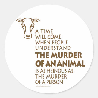 Animal Rights Quote Classic Round Sticker