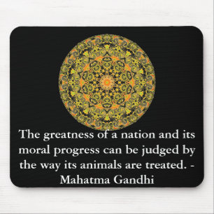 animal rights quote - Mahatma Gandhi Mouse Mat