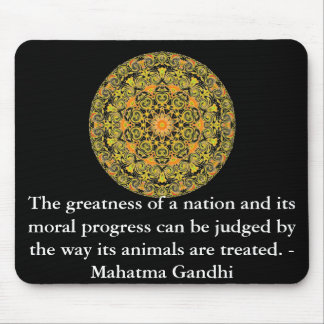 animal rights quote - Mahatma Gandhi Mouse Mat