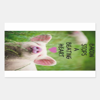 Animal rights sticker. rectangular sticker