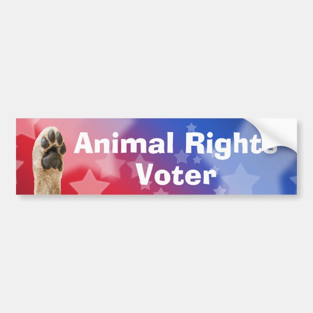 Animal Rights Voter Bumper Sticker (Front)