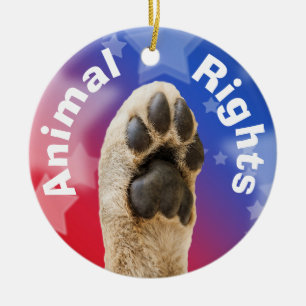 Animal Rights Voter Ceramic Tree Decoration