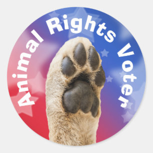 Animal Rights Voter Classic Round Sticker