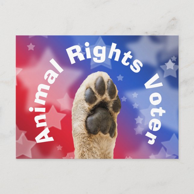 Animal Rights Voter Postcard (Front)