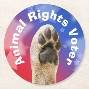 Animal Rights Voter Round Paper Coaster