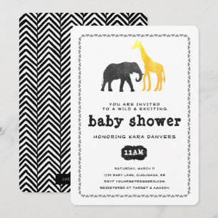 Animal Safari Baby Shower Invitation