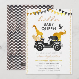 Animal Safari Baby Shower Invite