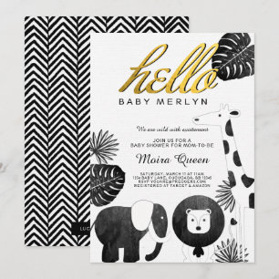 Animal Safari Baby Shower Invite