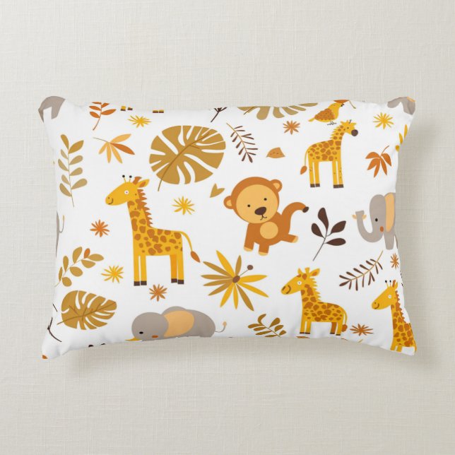 Animal safari child's jerkin decorative cushion (Front)