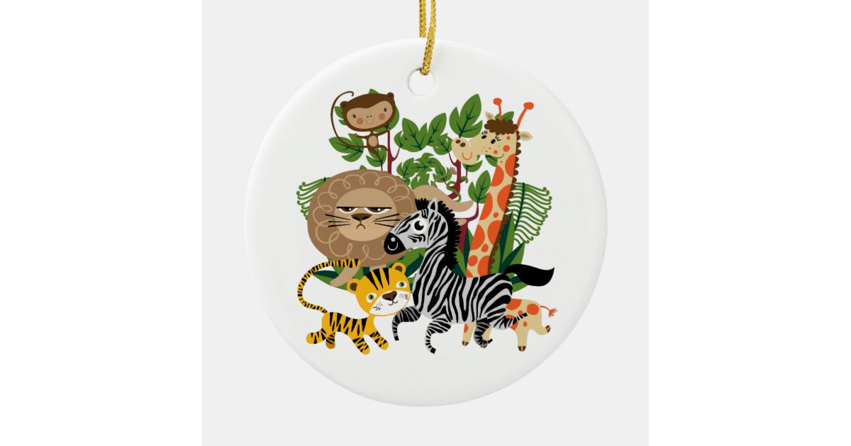 Animal Safari Christmas Ornament | Zazzle.co.uk