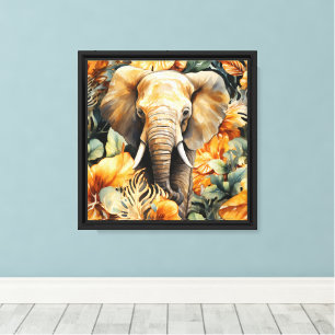 Animal Safari Elephant Canvas Print