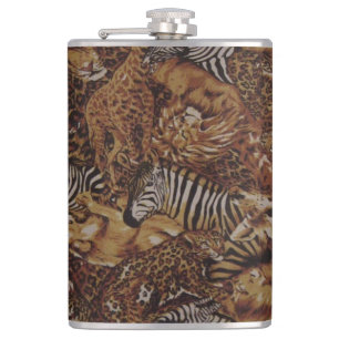 ANIMAL SAFARI JUNGLE HIP FLASK