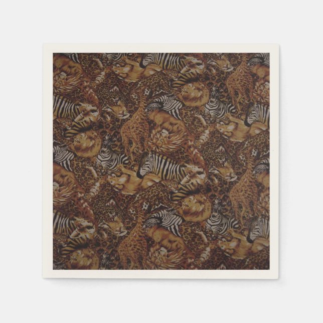 ANIMAL SAFARI JUNGLE NAPKIN (Front)