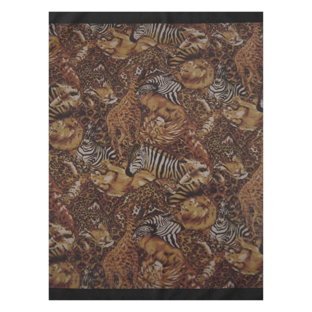 ANIMAL SAFARI JUNGLE TABLECLOTH (Front)